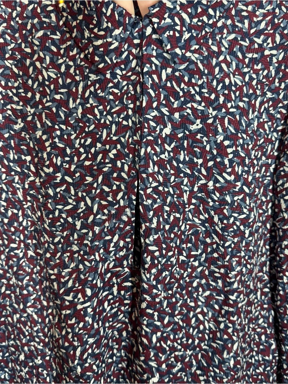 TORY BURCH Silk Red Agate Confetti Drop‎ Waist Tunic Blouse size 6 designer luxe
